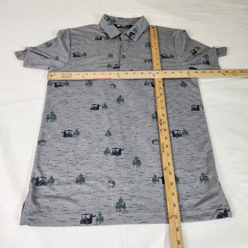 Travis Mathew Men's Prestige Polo Outfresh Short Sleeve Medium Gray Size S (11) - Picture 8 of 11